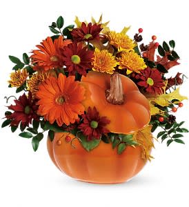 Teleflora's Country Pumpkin Flower Bouquet