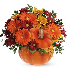 Teleflora's Country Pumpkin Flower Bouquet