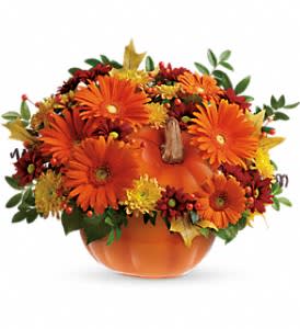 Teleflora's Country Pumpkin Flower Bouquet