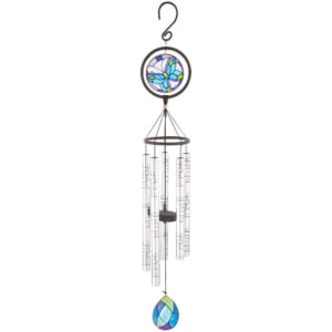 Family 35" Stained Glass Wind Chime Flower Bouquet