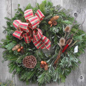 Adult Class! Decorate a Fresh Evergreen Wreath 12/03 @ 4PM OR 6PM Flower Bouquet
