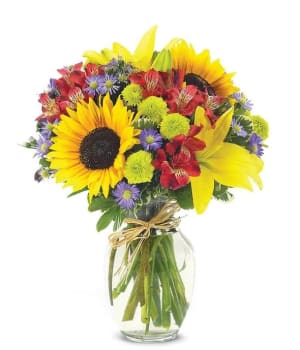 Sunny Harvest Garden Flower Bouquet