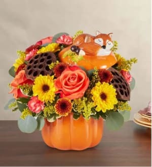 Pumpkin N' Posies Flower Bouquet