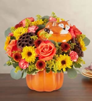 Pumpkin N' Posies Flower Bouquet