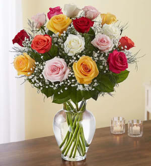 Premium Long Stem Assorted Roses Flower Bouquet