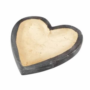 GRAY HEART MARBLE TRINKET DISH Flower Bouquet