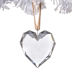 Faceted Heart Ornament Flower Bouquet