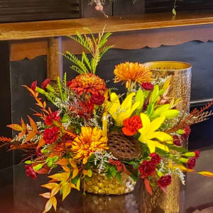 Autumn Wishes Basket Arrangement Flower Bouquet