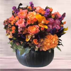 ORANGE SPIRIT IN A PUMPKIN Flower Bouquet