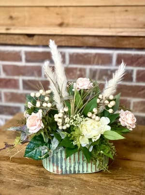 Neutral Silk Garden Flower Bouquet