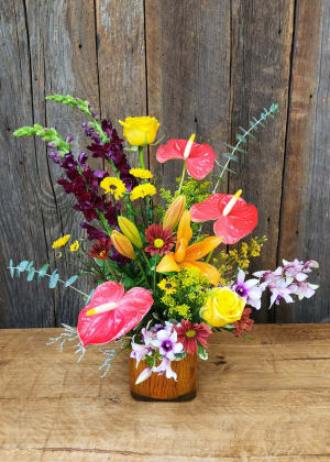 "Fall" in the Tropics Flower Bouquet