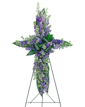 Larkspur Affinity Cross Flower Bouquet