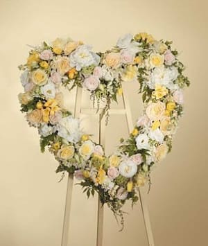 Yellow and White Open Heart Flower Bouquet