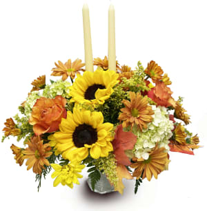 Fall's Harvest Centerpiece Flower Bouquet