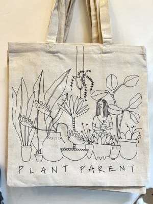 Plant Parent Canvas Tote Flower Bouquet