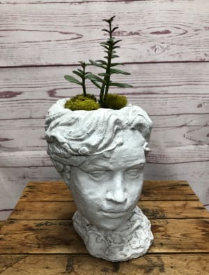 Grecian Lady Planter Flower Bouquet