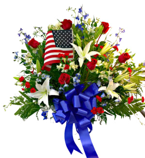 Patriotic Remembrance Basket FB-524 Flower Bouquet