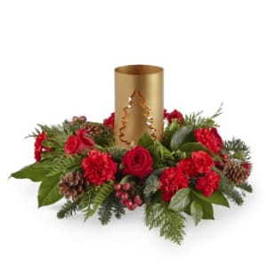 Evergreen Glow Centrepiece Flower Bouquet