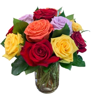 Color Roses Flower Bouquet