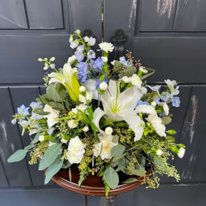 Serenity in Blue and White Flower Bouquet