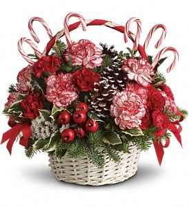 Candy Cane Christmas Flower Bouquet