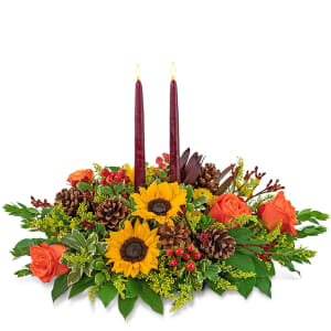 Autumnal Abundance Centerpiece Flower Bouquet