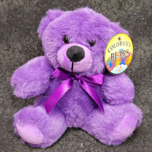 GAP31PURPLE - Colorama Bear Flower Bouquet