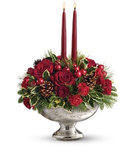 Teleflora's Mercury Glass Bowl Bouquet Flower Arrangement Teleflora's Mercury Glass Bowl Bouquet Flower Bouquet