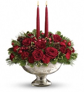 Teleflora's Mercury Glass Bowl Bouquet Flower Arrangement Teleflora's Mercury Glass Bowl Bouquet Flower Bouquet