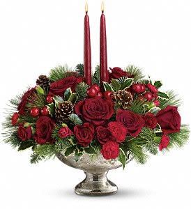Teleflora's Mercury Glass Bowl Bouquet Flower Arrangement Teleflora's Mercury Glass Bowl Bouquet Flower Bouquet
