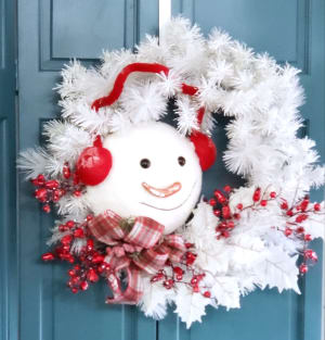 Frosty Wishes Everlasting Wreath Flower Bouquet