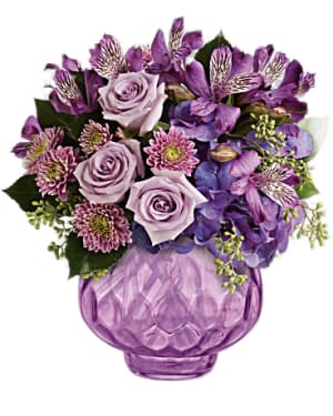 Lush and Lavender with Roses Flower Bouquet