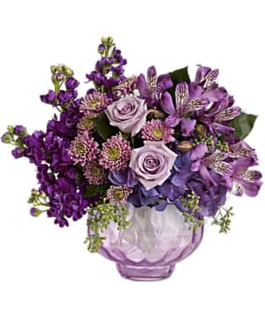 Lush and Lavender with Roses Flower Bouquet