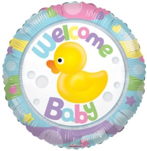 Welcome Baby Rubber Duck Balloon Item #15148-18 Flower Bouquet