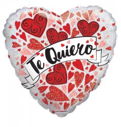 Te Quiero Banner Balloon Item #16000-18 Flower Bouquet