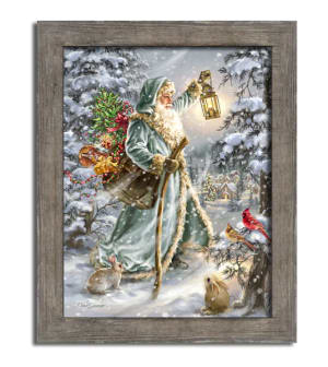 Saint Nicholas - Lighted Shadow Box Flower Bouquet