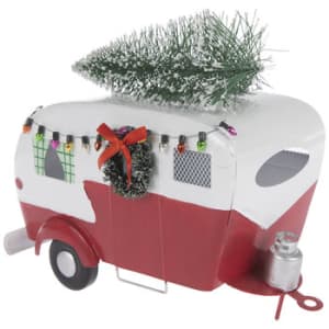 Christmas Tree Metal Camper Flower Bouquet