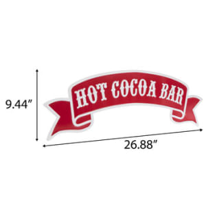 Hot Cocoa Bar Metal Sign Flower Bouquet