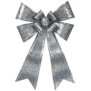 Galvanized Metal Bow 26" Flower Bouquet