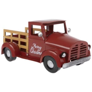 Red Metal Vintage Truck Flower Bouquet