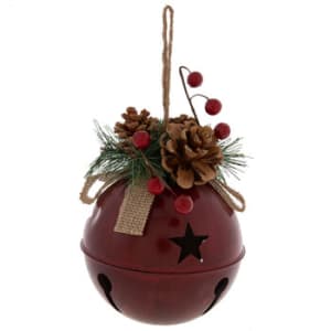 Red Jingle Bell, Berry & Pine - Large Flower Bouquet