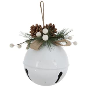 White Jingle Bell, Berry & Pine - Large Flower Bouquet