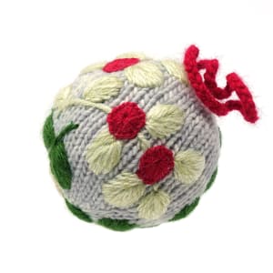 Embroidered Globe Ornaments Flower Bouquet