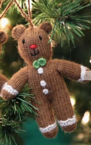 Gingerbear Ornaments Flower Bouquet