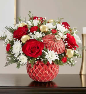 Holiday Ornament Flower Bouquet