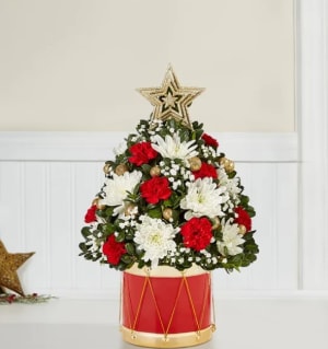 Holiday Flower Tree Musical Merriment Flower Bouquet