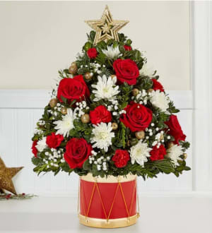 Holiday Flower Tree Musical Merriment Flower Bouquet