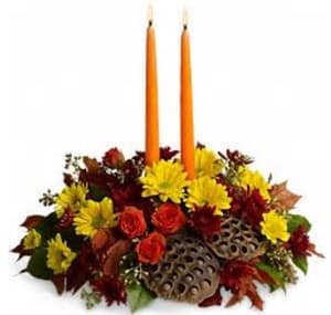 Bright Harvest Centerpiece Flower Bouquet