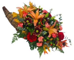 Thanksgiving Cornucopia IF-818 *ONLY 4 LEFT* Flower Bouquet