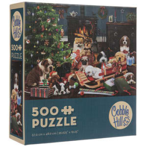 Christmas Puppies Puzzle Flower Bouquet